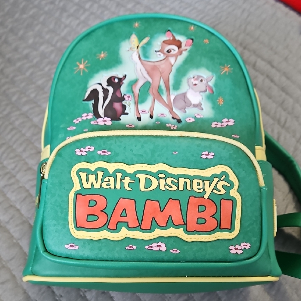 Disney Bambi Green and Yellow Backpack